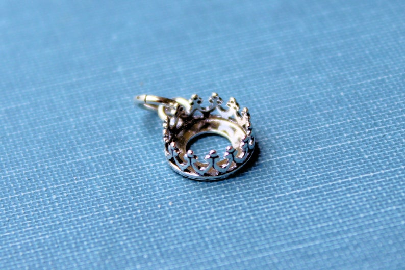 Crown Pendant Blank Charm Band Wholesale Blanks Silver Etsy