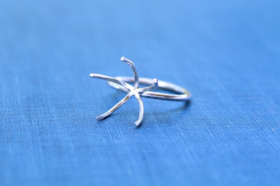 Claw Prong Ring Blank 5 Prong Ring Raw Stone Setting Wholesale