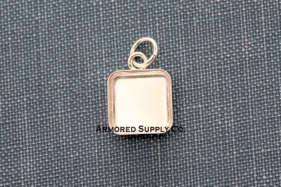 Square Bezel Pendant Blank Mounting Wholesale Blanks Silver Bezel Pendant Setting DIY Jewelry Silver Charm Blanks Jewelry Supplies Etsy