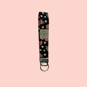 Strawberries Key Fob | Wristlet | Keychains