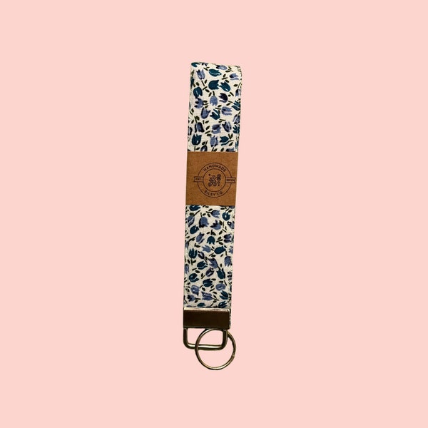 Blue Tulips Key Fob | Wristlet | Keychains