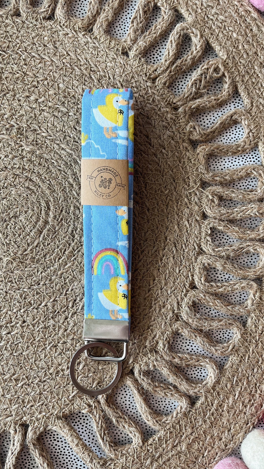 Duckies Key Fob Rain Ducks Spring Wristlet Keychains Etsy