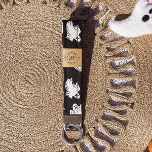 Black Ghosts Key Fob | Halloween Wristlet | Keychains