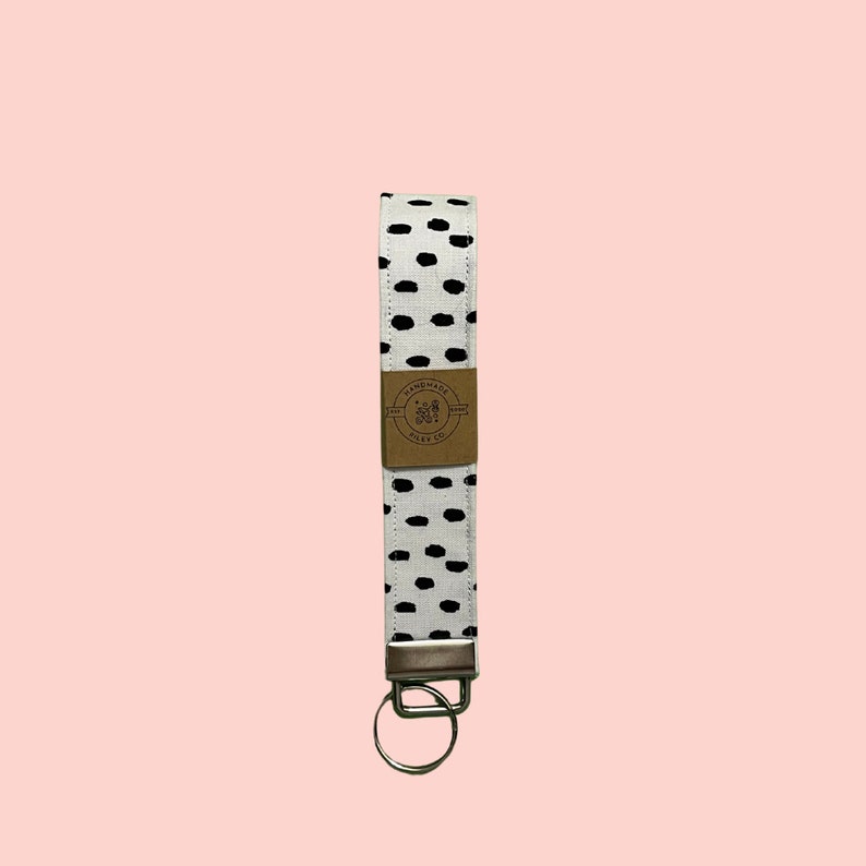 Dalmatian Spots / Polka Dots Key Fob Wristlet Keychains image 1