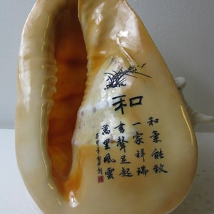 Huge 10.5&quot; Hand Engraved Helmet Conch Sea Shell Collectible Home Decor seashell5