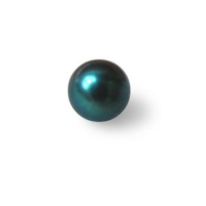 AAA+ Half Drilled Akoya Cultured Black Pearl Bead various sizes - 1 Pcs