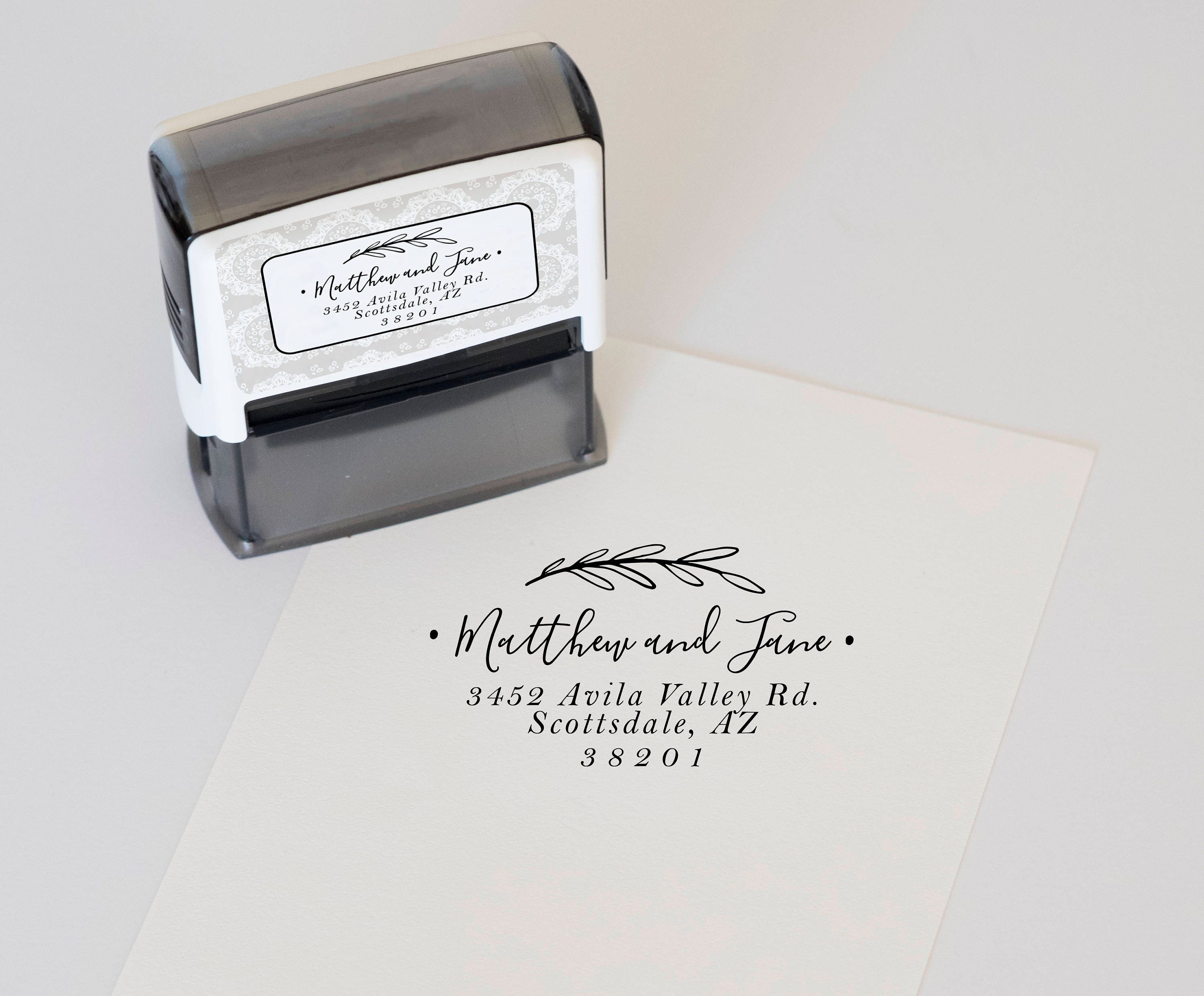 Custom Address Stamp Self Inking Return Address Stamp Etsy