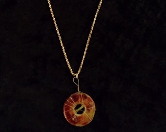 Hand painted drop pendant necklace