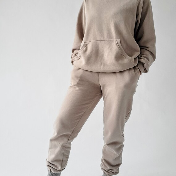 VINTAGE COLLECTION 100% Organic Cotton Fleece Sweatpants Ultra Soft Warm  Joggers Unisex Cut 