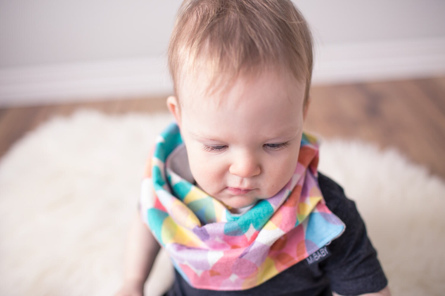 baby girl scarf bib