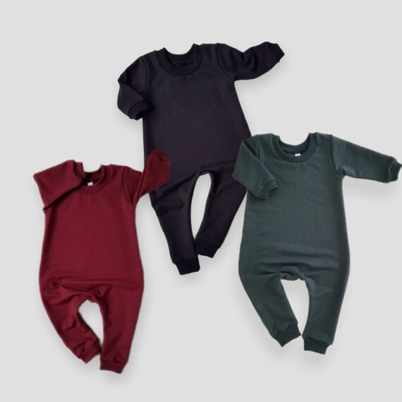 LIMITED HOLIDAY BATCH Baby Sweatshirt Romper Black Pine Mustard