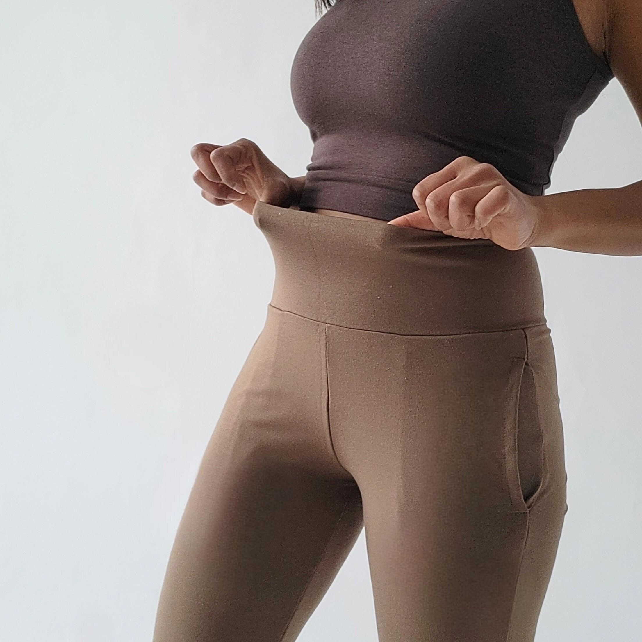 100% Organic Hemp Leggings Lounge Pants (Breathable; Non-Confining