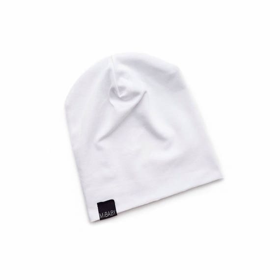 white toddler beanie hat