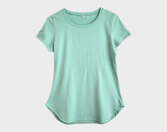 Slim Fitted T-shirt | Bamboo Cotton Jersey | MINT