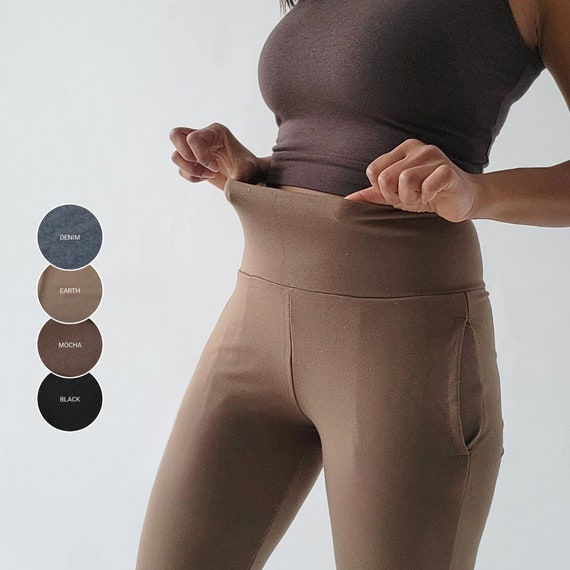 Slim Fit Women s Joggers High Waist Tummy Control Leggings With Deep Side Pockets Breathable Soft Woman s Pants Highwaisted Lounge Pant Etsy Canada