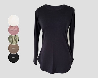 Luxuriously Soft Long Sleeve Slim Fit T-shirt