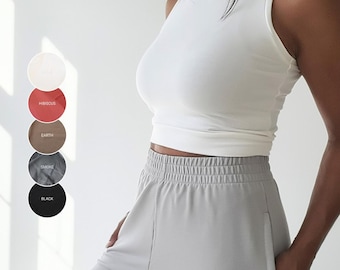 High Neck Tank Top | Buttery Soft Bamboo Jersey