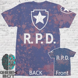 Resident Evil Critical Biohazard T-Shirt Video Game Tee Shirt XS-3X Distressed Print Resident Evil 8 Village STARS