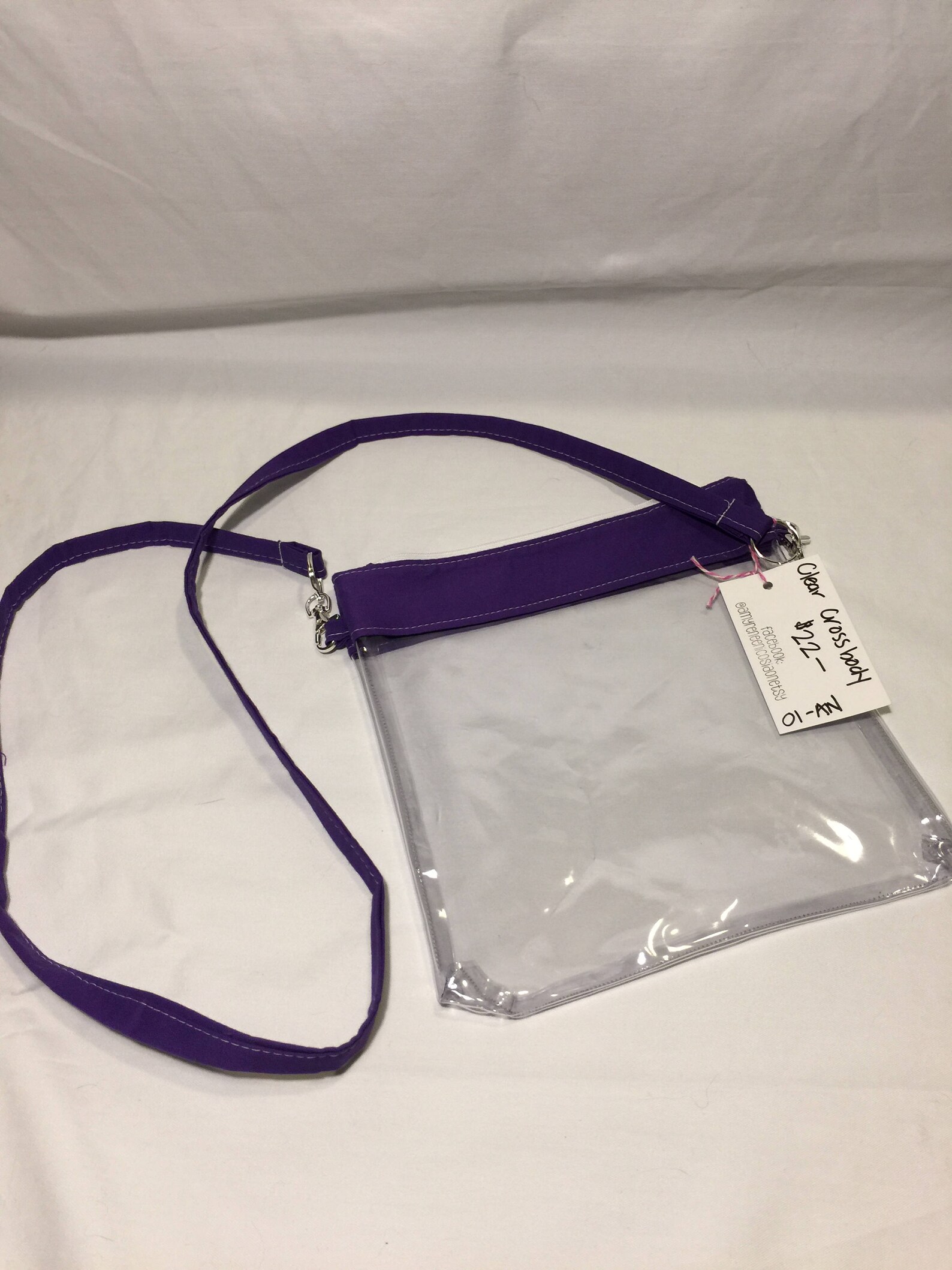 Crossbody Bag Clear Purse Stadium Bag Purple Clear Handbag Etsy
