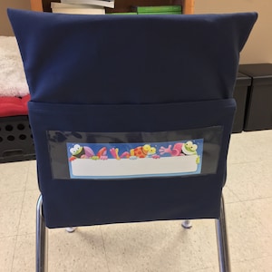 Twenty Five 25 Chair Pocket Classroom with Name Tag Slot, Teacher Supplies for Class Organization, Chair Sack, Seat Bags, School Desk