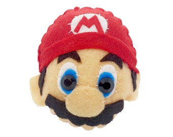 Super Mario Plush, Hanging Ornament, Pin badge, Christmas decoration, Tree Decor, Christmas gift, Stocking Filler,  Video Game, Nintendo