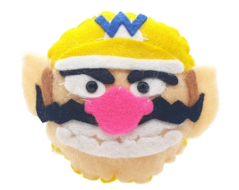 Wario Super Mario Peluche, Ornamento appeso, Spilla distintivo, Decorazioni natalizie, Decorazione albero, Regalo di Natale, Calze di riempimento, Videogioco, Nintendo