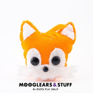 Miles Tails Prower, Sonic the Igel, Filz Hängender Anhänger, Pin Anstecker, Weihnachtsdeko, Weihnachtsgeschenk, Weihnachtsbaum Deko, Sega, Gamer