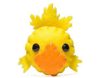 Final Fantasy, Chocobo amarillo, fieltro, adorno colgante, hecho a mano, insignia de pin, decoración navideña, regalo de Navidad árbol de Navidad, relleno de medias