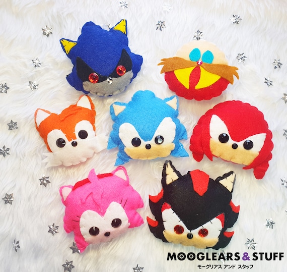 Sonic The Hedgehog Plush Toy 6-Pack - Official SEGA Licensed Tails, Knuckles, Shadow, Amy, Eggman