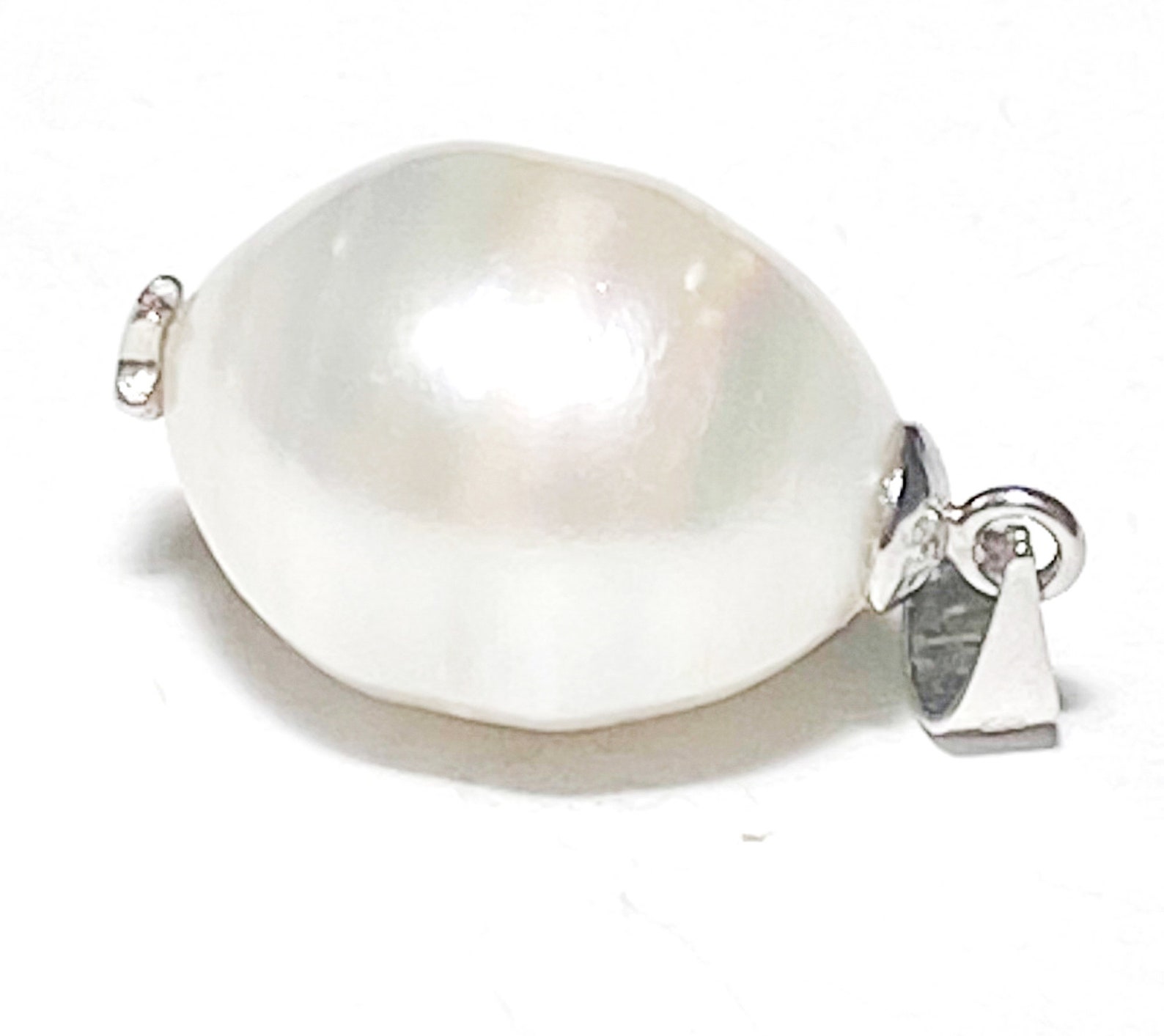 Bestes Geschenk an Sie/ Natürlicher weißer ovaler Tropfen | Etsy