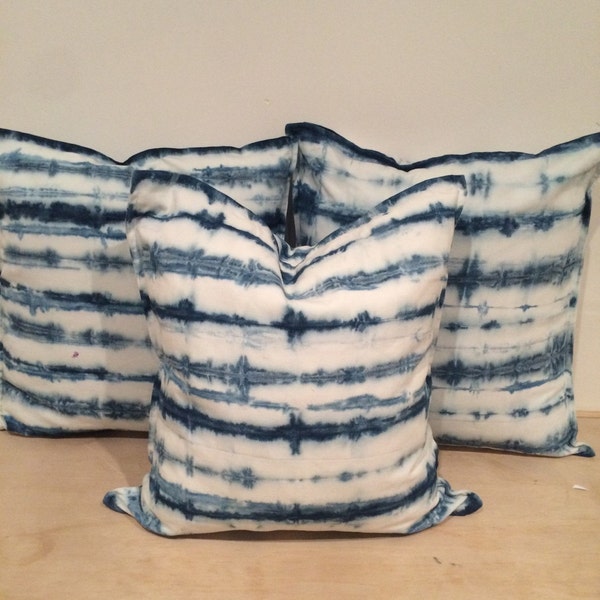 Indigo Shibori pillow Cover