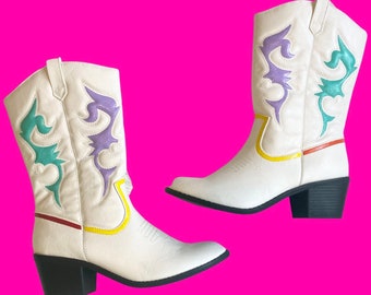 neon pink cowboy boots