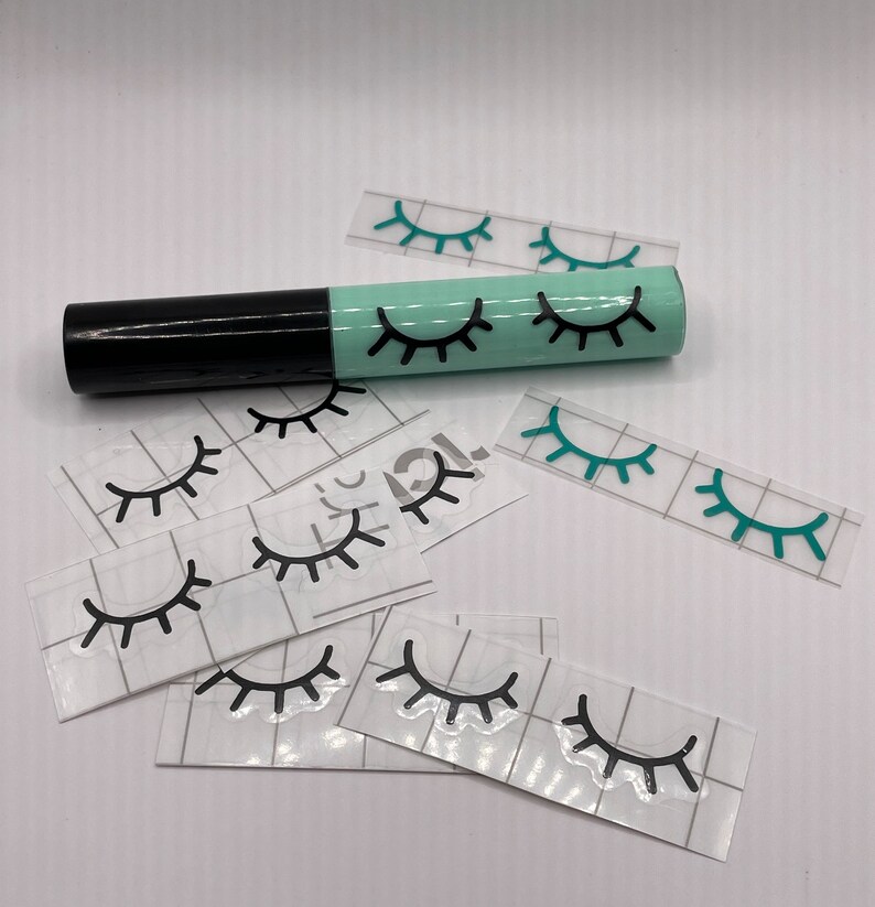 Eyelash Vinyl Decals set of 3 Waterproof Decal Water Bottle Sticker