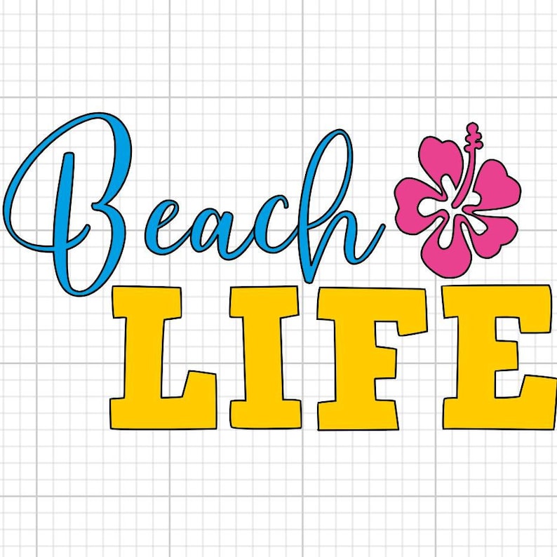 Vinyl Decal Beach life