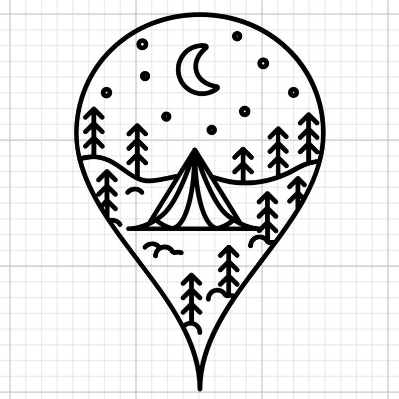 Vinyl Decal Camping