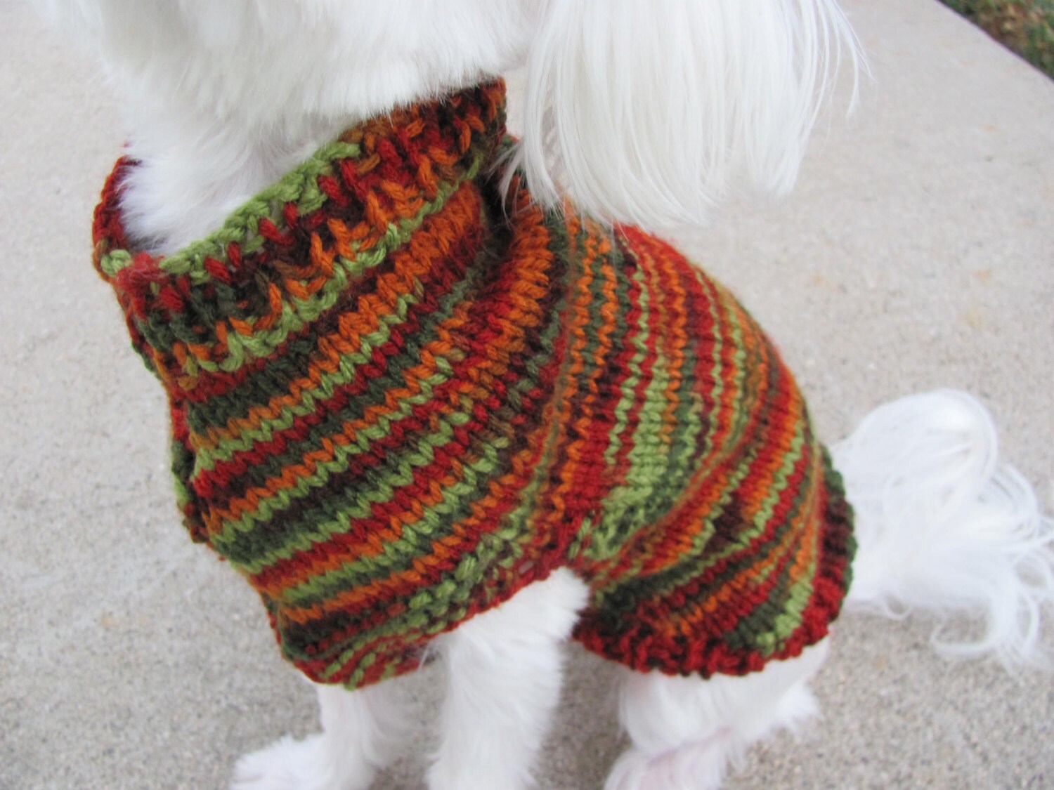 Small & Medium Dog MultiColor Autumn Sweater Multicolor Dog Etsy.de