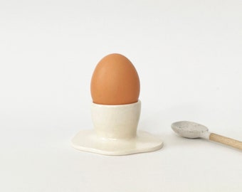 Handmade Ceramic Blob Egg Cup Egg Holder