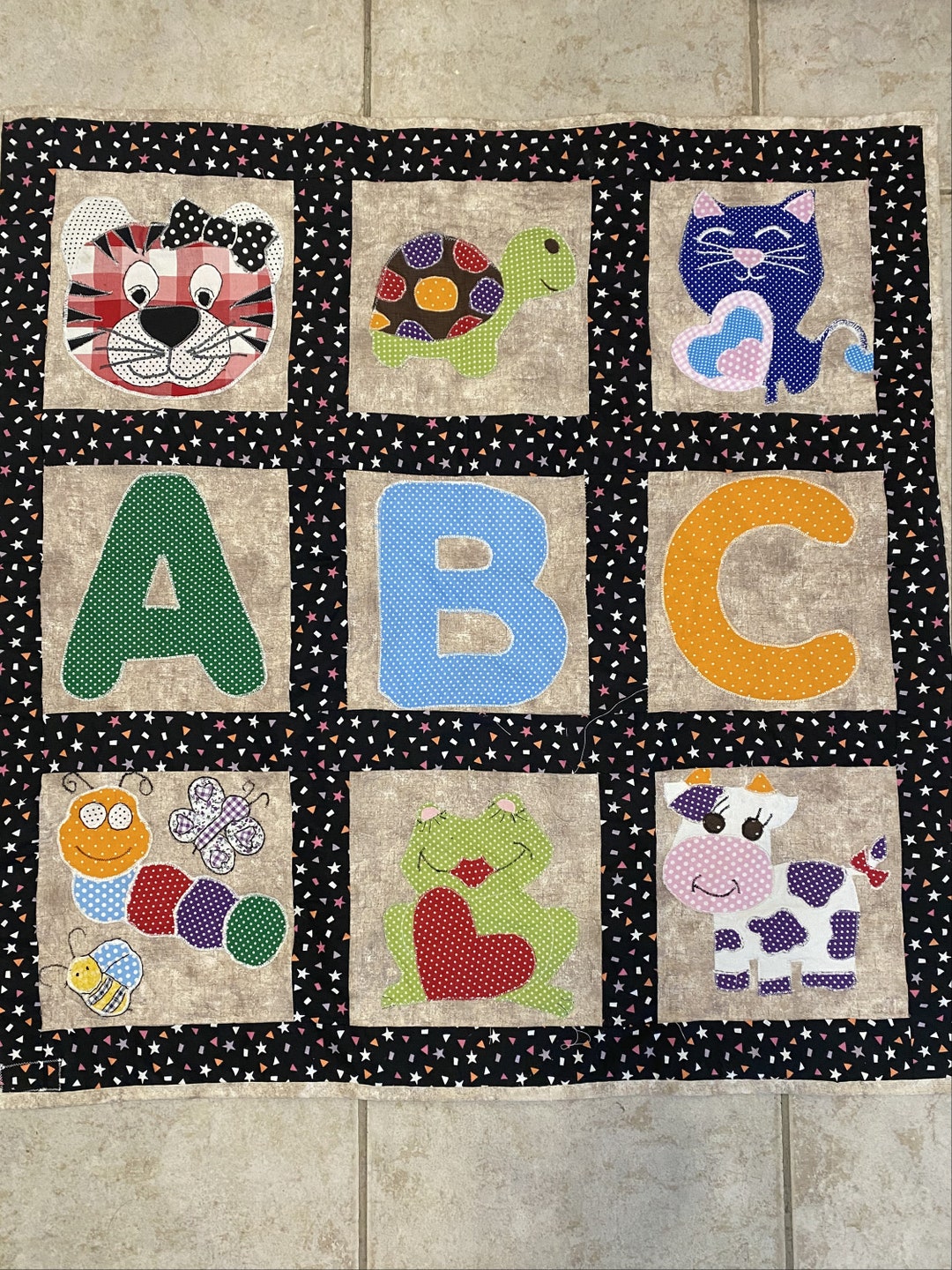 Appliqued ABC Quilt - Etsy