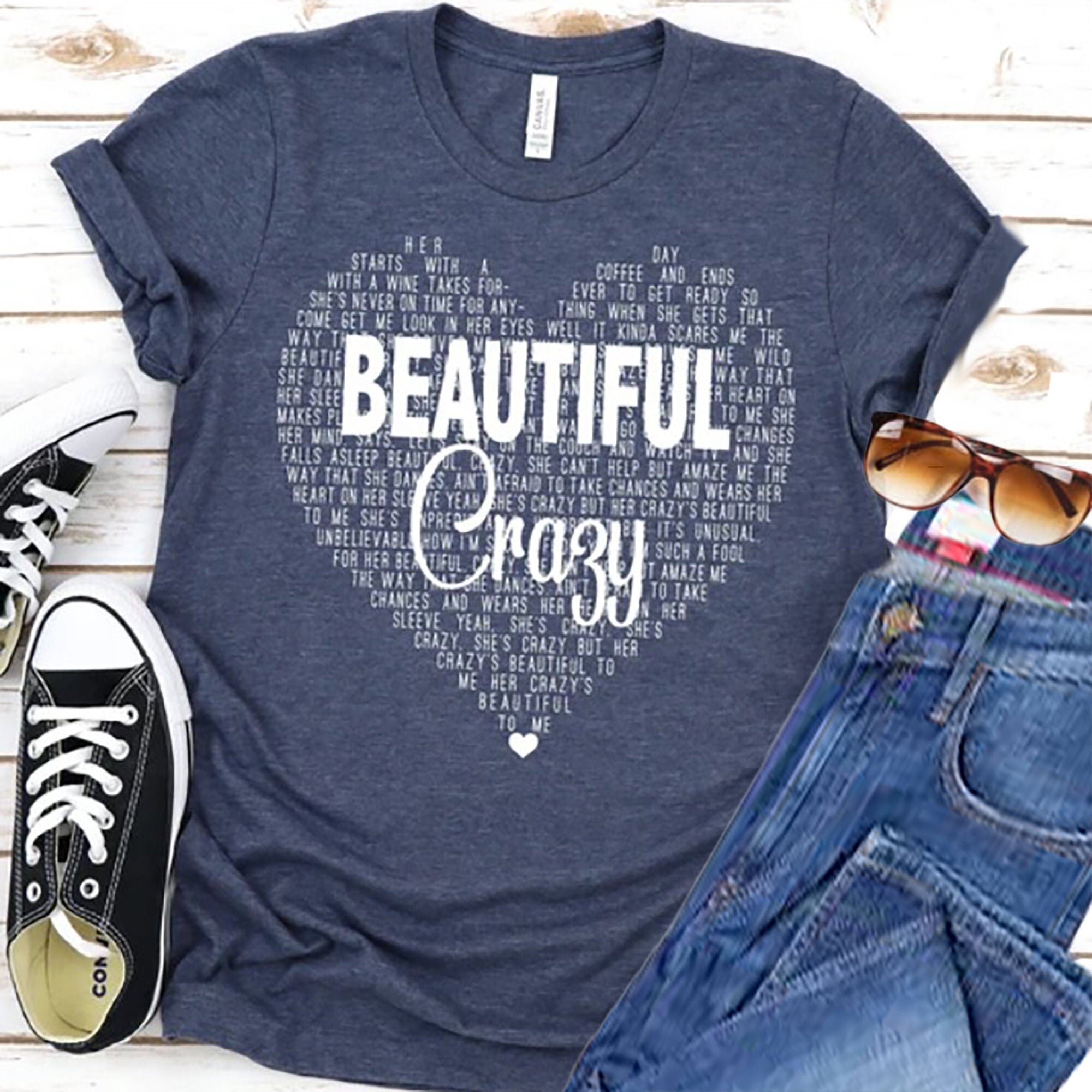Beautiful Crazy TShirt l Country Music TShirt l Luke Combs Etsy