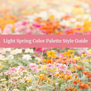 Light Spring Color Palette Style Guide PDF | Personalized Seasonal Color Analysis