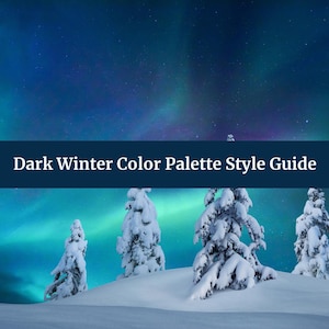 Guía de estilo de la paleta de colores oscuros de invierno en formato PDF / Análisis de colores personalizados según la temporada