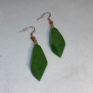 Green Crystal Dangles