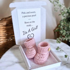 Gender Reveal Geschenk - Baby Girl Reveal Box, Schwangerschaftsankündigung, Letterbox freundlich