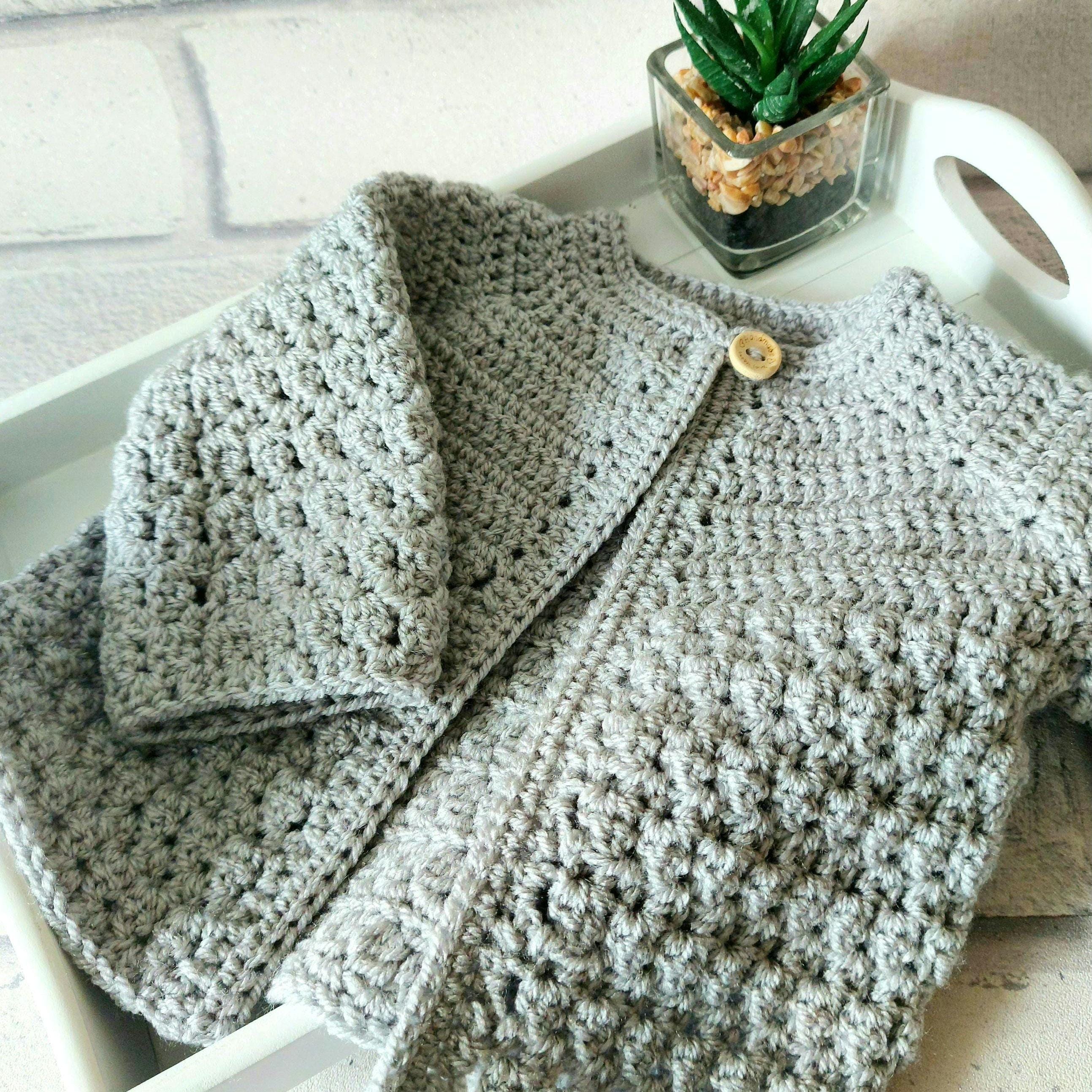Hand Crochet Baby Cardigan, Cute Knit Baby Clothes, Toddler sweater, Adorable Baby Shower Gift Idea, Newborn up to 2 Years