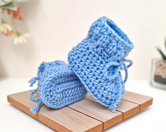 Handmade Crochet Baby Booties – Newborn to 6 Months, Soft Knit Shoes, Baby Shower Gift, Coming Home Outfit