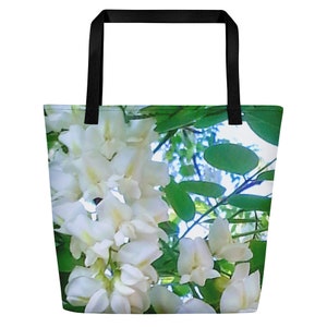 Sommerblüte große Strandtasche, botanische Druck Pool Tasche, Blumenliebhaber Strand Einkaufstasche, grüner Daumen Sommertasche, Natur-Liebhaber-Geschenk-Boot-Tasche