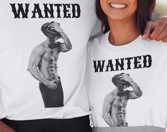 Sexy cowboys grafische T-shirts, Gezocht poster t-shirts, Cowboy hoed tshirts, Cowgirl t-shirts, Country western shirts, Outlaw tops, Rodeo hunk