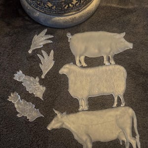 Original Village Market-Pre-cast Resin Appliqués from Iron Orchid Design Mould