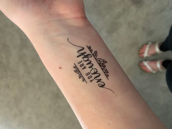 Be Brave Arrow Tattoo | Inspiring temporary tattoo with quote, set of —  Larkin Crafts