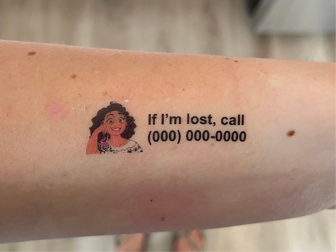 Mirabel Phone Number Temporary Tattoo Etsy